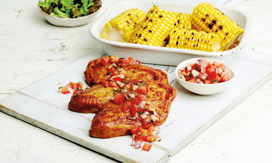 GRIDDLED CHICKEN BREAST WITH CRUNCHY CORN