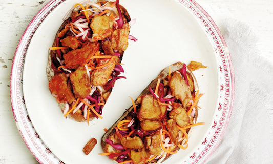 OPEN CHICKEN SANDWICH & RAINBOWSLAW