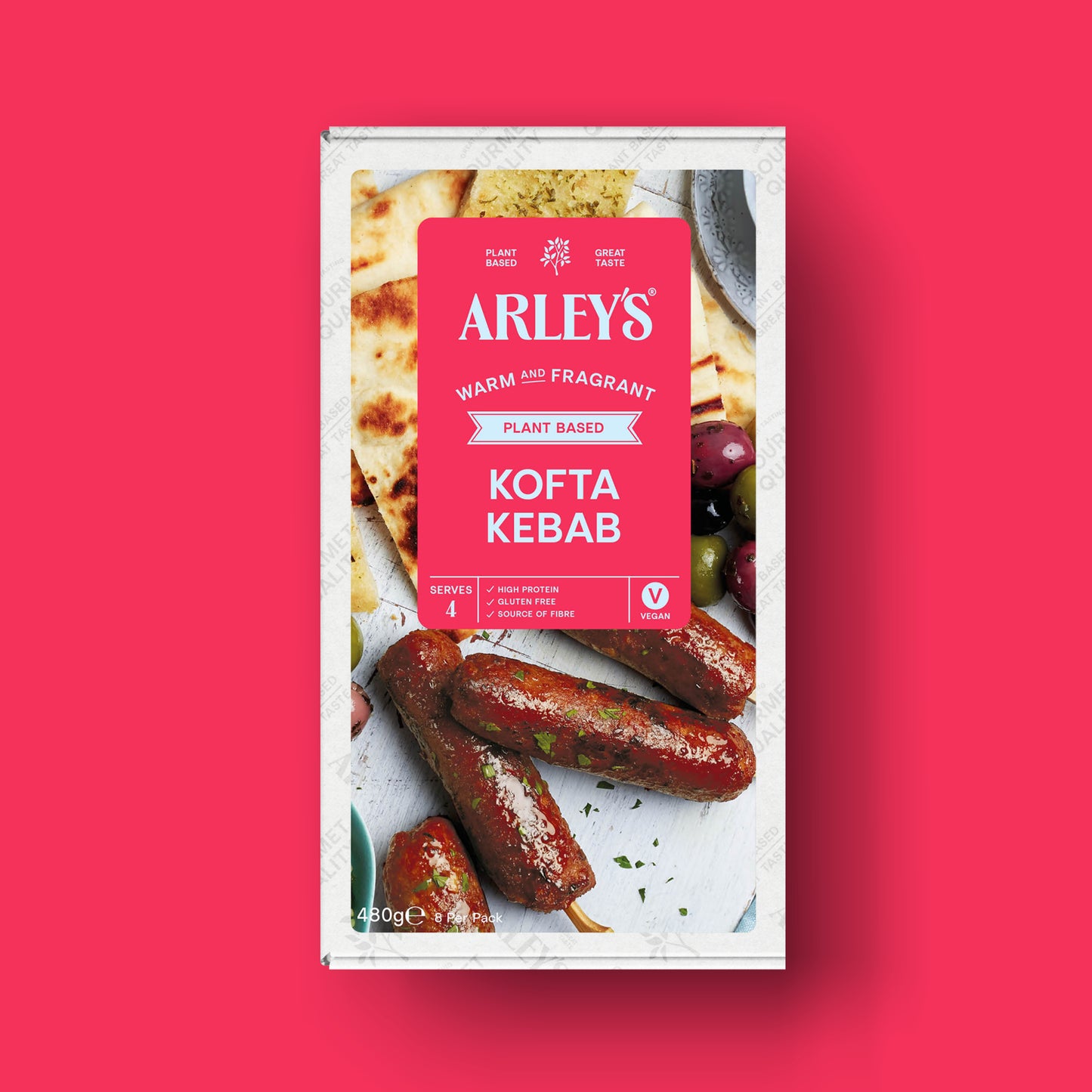 Arley's Plant Based Kofta Kebab 8 x 60g
