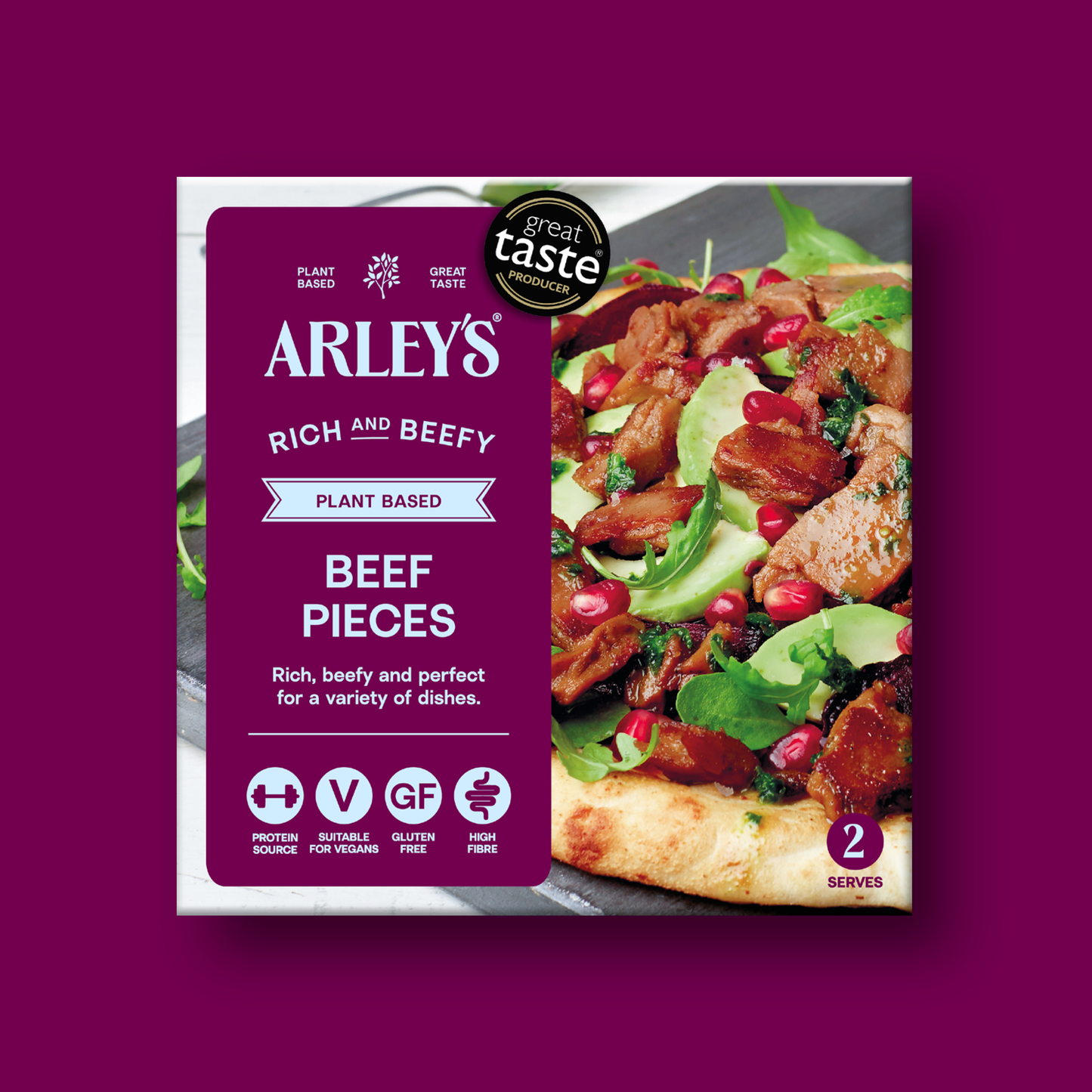 Arley's Plant Based Beef Pieces 250g