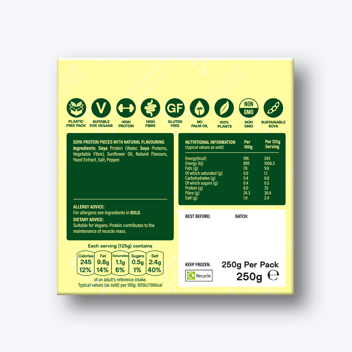 Arley's Plant Based Chicken Pieces 250g