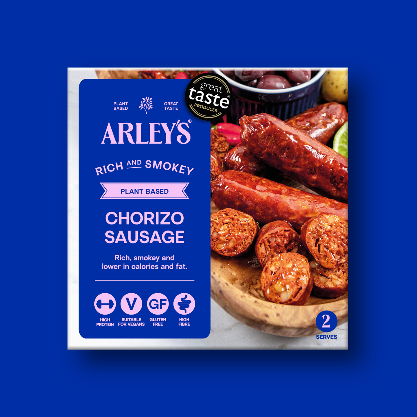 Arley's Plant Based Chorizo Sausage 4 x 70g