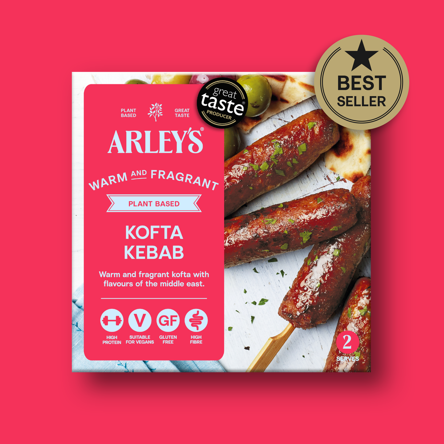 Arley's Plant Based Kofta Kebab 4 x 60g