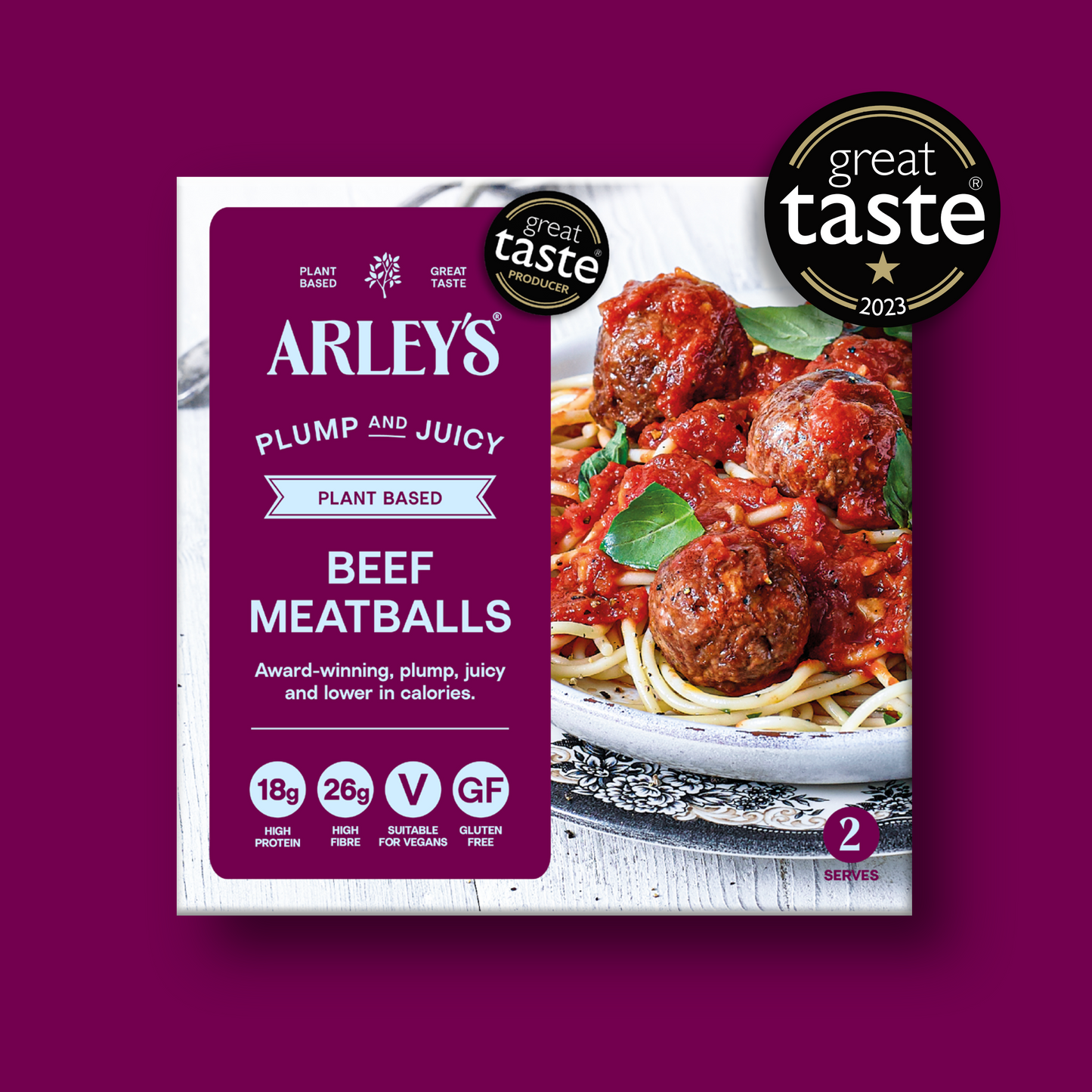 Arley's Plant Based Beef Meatballs 10 x 25g