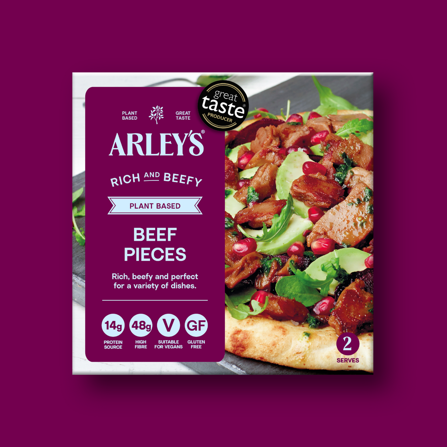 Arley's Plant Based Beef Pieces 250g