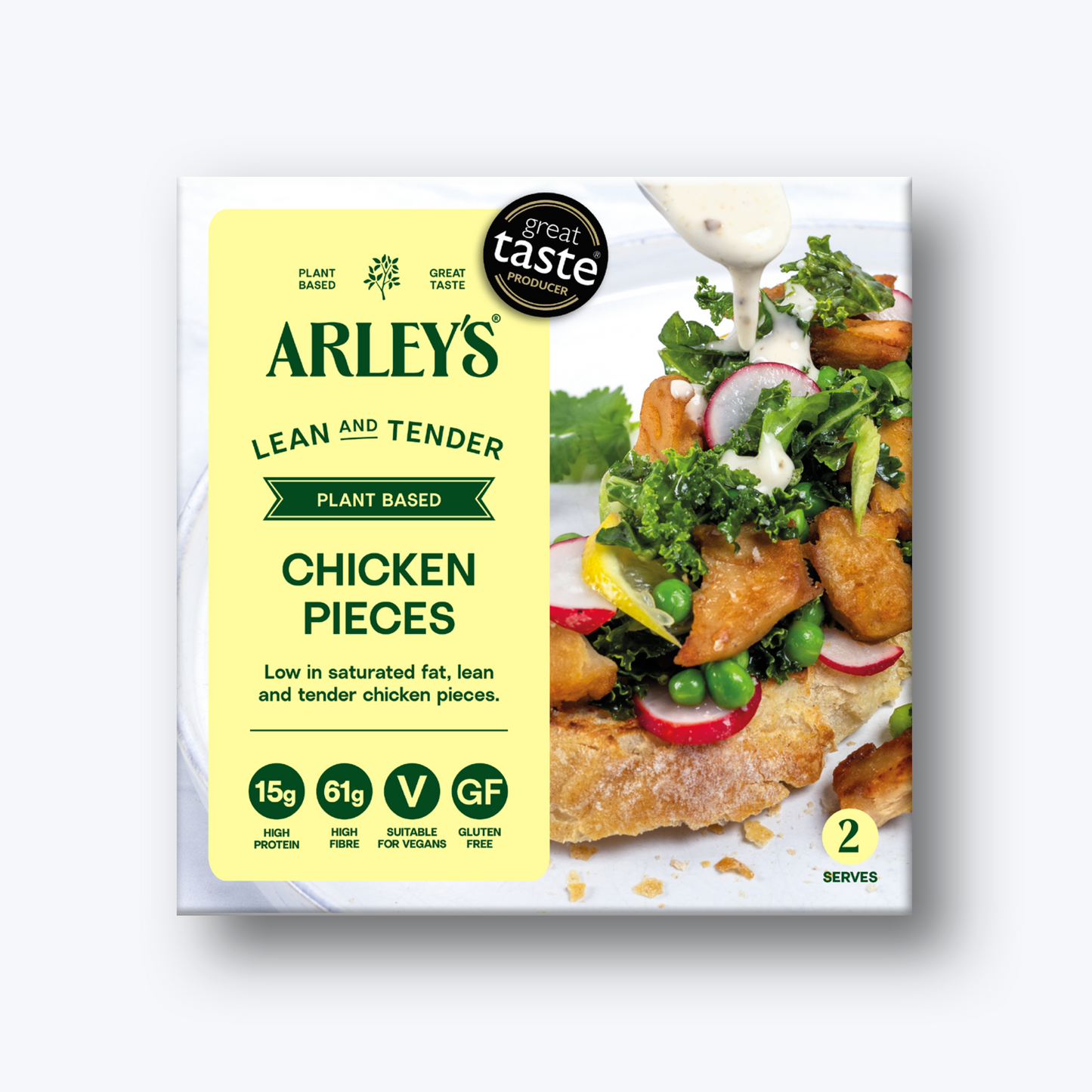 Arley's Plant Based Chicken Pieces 250g