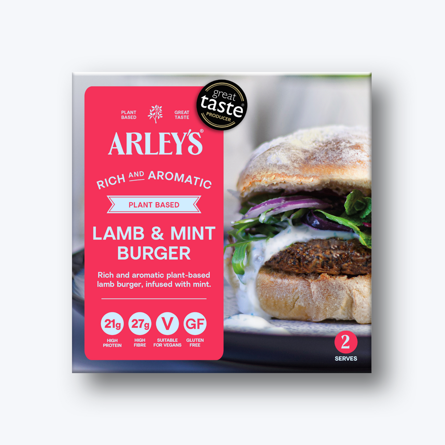 Arley's Plant Based Lamb & Mint Burger 2 x 114g