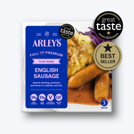 Arley's Plant Based English Sausage 6 x 50g