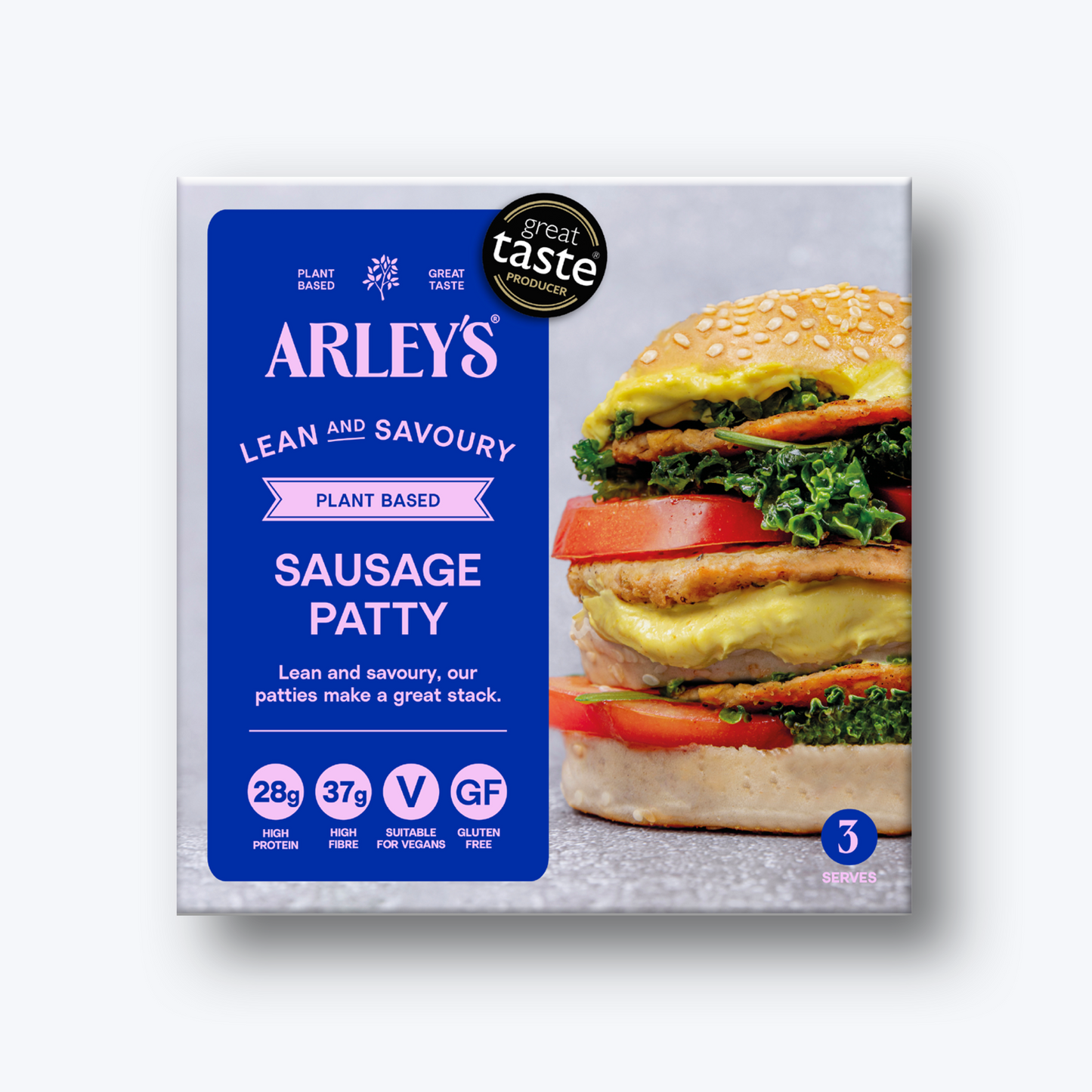 Arley's Plant Based Sausage Patty 6 x 57g