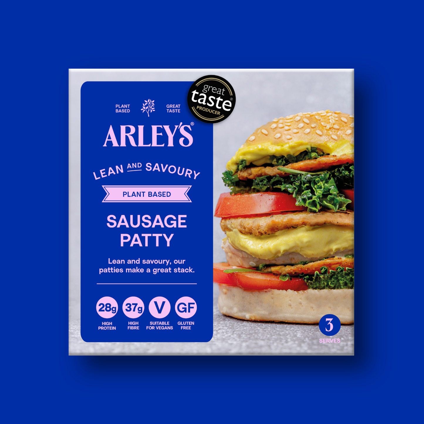 Arley's Plant Based Sausage Patty 6 x 57g